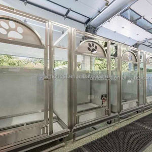 Perreras grandes de acero inoxidable para perros de alta calidad para interiores - Product Image 1