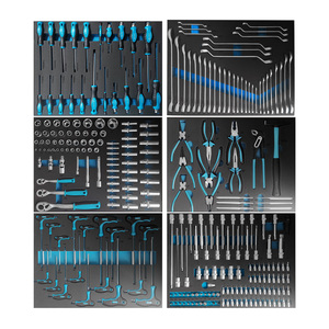 Professional 7 Drawers Blue <b>Tool</b> Cabinet/<b>Trolley</b> With Pegboard and Side Door for Garage <b>Tool</b> Storage and Auto Repair TC-3307S - Product Image 3