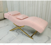 Table de massage pliable moderne de qualité supérieure en PVC avec éponge haute densité, chaise de spa de luxe pour soins du visage et tatouages, ergonomique pour salon