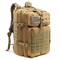 Sac à dos tactique en polyester 600D multi-compartiments avec panneau dorsal rembourré souple et fermeture à boucle et zip pour voyage