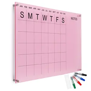 Wholesale custom printing mounted monthly wall planner acrylic sign board