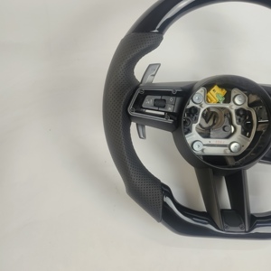 Interior LED de fibra de carbono genuino personalizado nuevo para Porsche Macan Panamera <span class=keywords><strong>Cayenne</strong></span> 718 911 volante de cuero TY de alta calidad - Product Image 4