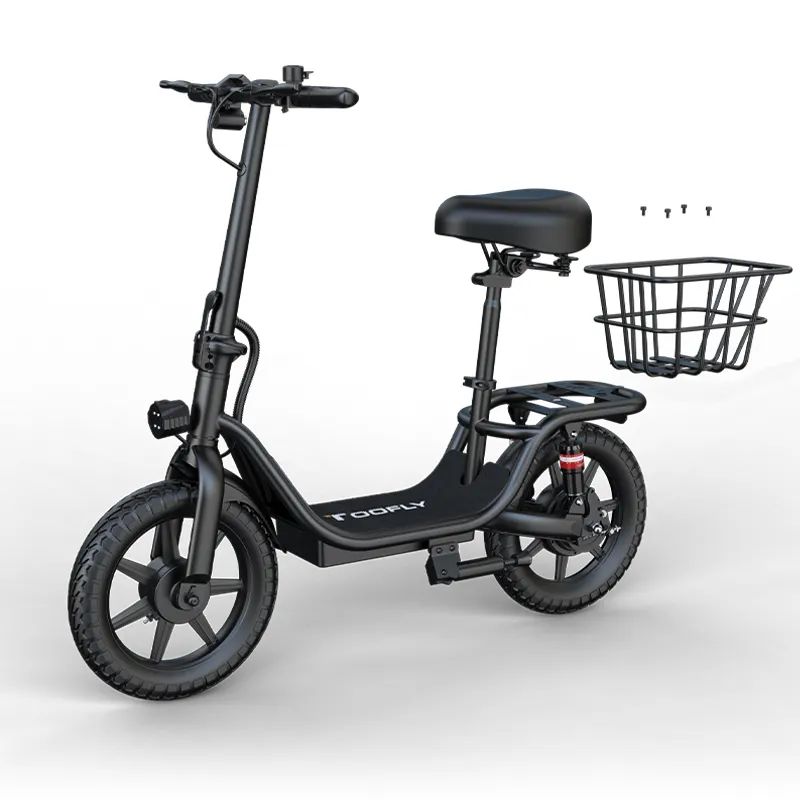 2021 sıcak satış elektrikli Scooter açık alışveriş teslimat Scooter sepeti popüler 350W Motor