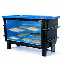 Bassin d'aquarium, bassin à poissons, réservoir en fibre de verre FRP, taille personnalisée, rond, rectangulaire, résistant aux UV, revêtement en gel, pour Koi, aquaculture marine, OEM