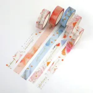 ผู้ผลิตเทปฟอยล์ Washi ทองเด็ก DIY Art เทปตกแต่งที่สวยงามด้านเดียวเป็นมิตรกับสิ่งแวดล้อมฟอยล์ Washi เทปกาว