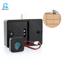 Cerradura biométrica de gabinete sin llave moderna, adecuada para cerraduras de huellas dactilares en cajones de muebles de madera