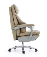 Chaise de bureau ergonomique de qualité supérieure avec fonction de chauffage et de massage, inclinable avec repose-pieds