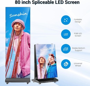 Écran d'affichage numérique LED <span class=keywords><strong>de</strong></span> 80 pouces, pliable, couture transparente, kiosque, écran GOB P1.86, flight case, location commerciale/événements - Product Image 4