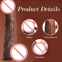 Dildo extra large en PVC imperméable de 36 cm, avec base ventouse réaliste de 28 cm, jouet sexuel mains libres pour femme, sensation de toucher réel