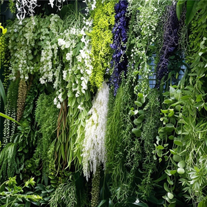 Vides colgantes duraderas montadas en la pared, helechos verdes simulados para decoración de techo y escaparate, planta tipo césped artificial - Product Image 3