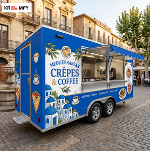Commercial Catering Aluminum Pizza Hot Dog BBQ Mobile Fast Food Truck Trailer with Full Kitchen - Product Image 4