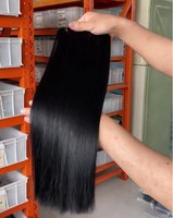 Extensiones de cabello vietnamita crudo SDD Bone Straight Human Hair Weave Bundles Vietnam Super Double Drawn Cabello humano Flat Weft Proveedor