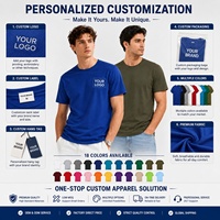 Camiseta Personalizada para Hombre con Logotipo, Cuello Redondo, Manga Corta, Suave, Informal, Básica para Impresión, Ropa Promocional, Marca OEM
