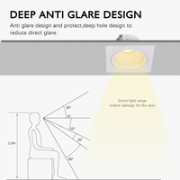 Le module encastré carré de Downlight de LED logeant GU10 a mené le projecteur de plafond d'épi pour le projet commercial