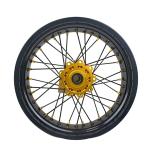 RMZ250/450/450Z经典彩色车轮17-3.5/5.0英寸黑色轮辋黄色轮毂超级摩托车车轮套装适合2007-2024 - Product Image 3