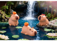 Figurines de Capybara en micro-paysage, jouets créatifs et mignons, petites décorations en résine en forme de haricot pour bureaux et voitures