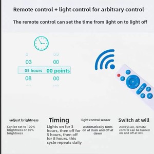 Lampe Solaire Intelligente <span class=keywords><strong>LED</strong></span> Ultra-Lumineuse IP67 à Activation Automatique par Obscurité <span class=keywords><strong>pour</strong></span> Rue, Intérieur, Maison, Suspension, Cour Extérieure - Product Image 5