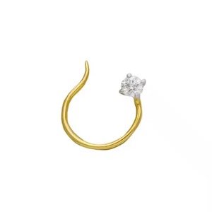 High Quality 18kt <b>Diamond</b> Yellow Gold Lab Grown <b>Diamond</b> Sun Shine <b>Nose</b> Pin Fine Piercing Jewelry <b>Nose</b> <b>Stud</b> For Weddings - Product Image 1