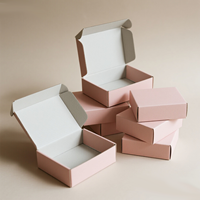 Boîte Impression Logo Rose Grand Moyen Petit Carré Personnalisé Mailer Pliant Cadeau Expédition Boîte D'emballage Avec Chaussures Vêtements Chaussettes