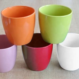 Giardini di Ceramica Fioriera Vaso per Interni ed Esterni <span class=keywords><strong>Piante</strong></span>, 5 Pollici Vaso di Fiori per la casa, vaso tondo per ufficio - Product Image 1