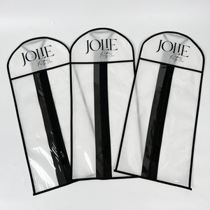 ชุดวิกผมพีวีซีแบบใสยาวกันฝุ่นพร้อมที่แขวนติดโลโก้ออกแบบได้เอง - Product Image 1