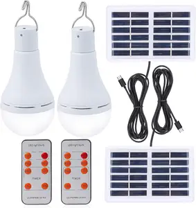 Lâmpada Solar Para Chicken Coop LED USB Temporizador Remoto Sensor Produzido Aquecedor De Emergência De Armazenamento Recarregável Shed Camping Lamp