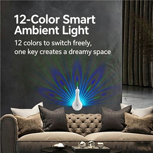 USB Charging Peacock Shape Projector Night <b>Light</b> Colorful Feather Projection Lamp - Product Image 2