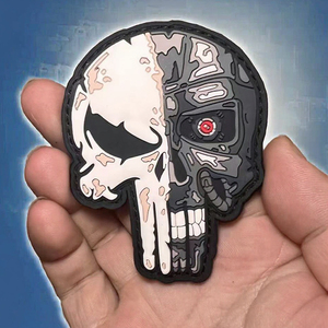 Nuovo Patch Distintivo Punisher Tattico da Esterno in PVC con Chiusura a Strappo, Fai da Te, Luminoso, per Abbigliamento, Zaini, con Paillettes, in Tela e Gomma - Product Image 3