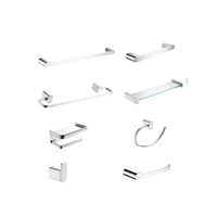 Ensemble d'accessoires de salle de bain d'hôtel en acier inoxydable 304 moderne de luxe brossé noir mat or 9 10 12 pièces