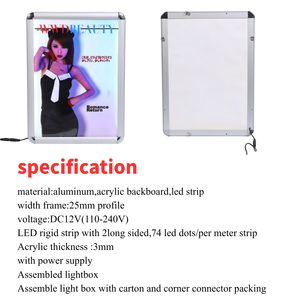Led advertising light box Professional LED Backlit Sign with Aluminum Frame and Acrylic <strong>Panel</strong> for Shops Restaurants and Exhibitions - Product Image 5