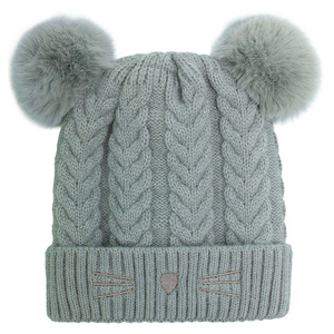 Pas cher Prix Bébé Gants <span class=keywords><strong>d</strong></span>'<span class=keywords><strong>Hiver</strong></span> et Chapeaux Ensemble Fille Garçon Bonnet Enfants Doux Mitaines Tricotées - Product Image 5