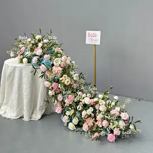Beda Artificial Table Runner For Wedding Decoration Silk Orchid Valentine Rose Centerpieces Marriage Flower Runner