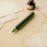 Stylo à plume en verre fait main, coloré, en cristal, pour la calligraphie, le dessin artistique et comme cadeau de papeterie – Vente chaude