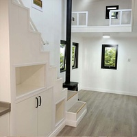 Caravane de luxe mobile préfabriquée moderne Petite maison sur roues Expédiée par conteneur d'expédition 40 FR