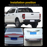 JYGD pour camionnette, bande lumineuse LED 24V en forme d'arête de poisson pour hayon, accessoires de voiture, feu de signalisation de coffre, feux de voiture LED