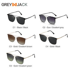 Lunettes de soleil en métal Greyjack, verres polarisés UV400 TAC, monture dorée, unisexe, type 3 - Product Image 2