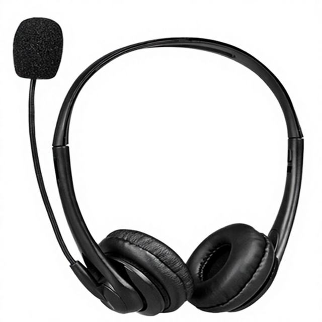 Dynamic USB RJ9 Noise Cancelling Over-Ear Headset with IPX-7 Waterproof and 2M Cord for Home Work Centers