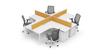 Hiện đại Modular nội thất văn phòng máy trạm 2,4,6 chỗ ngồi văn phòng máy trạm bàn cho 2 4 6 người người - Product Image 2