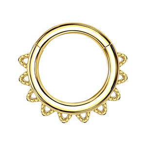 Anneaux de nez articulés en acier chirurgical Lotus pour piercing de narine, septum, cartilage, hélix, daith, tragus, rook, conch, lèvre, lobe d'oreille - Product Image 5