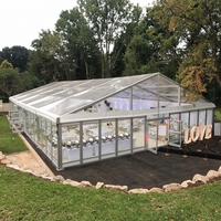 Tente de réception de luxe TENTCHO en aluminium et PVC, grande, coupe-vent, pour mariages et événements en extérieur, grand chapiteau
