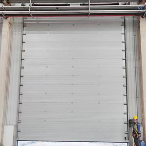 Porte industrielle élévatrice Ami High School MS-500 en tôle galvanisée, coupe-vent, électrique, à glissière verticale pour usine et entrepôt - Product Image 3