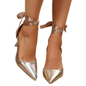 Chaussures de Mariée Femme en Dentelle à Bride Cheville, Bout Fermé Pointu, Ornées de Strass, Imperméables, Sexy, Nouveaux Styles Luxe Intemporels - Product Image 6