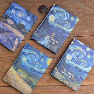 Quaderno Creativo Personalizzato con Stampa Vintage <span class=keywords><strong>Van</strong></span> <span class=keywords><strong>Gogh</strong></span>, Rilegatura Termica, Copertina Rigida in Carta, Diario Regalo, 146 Pagine - Product Image 2