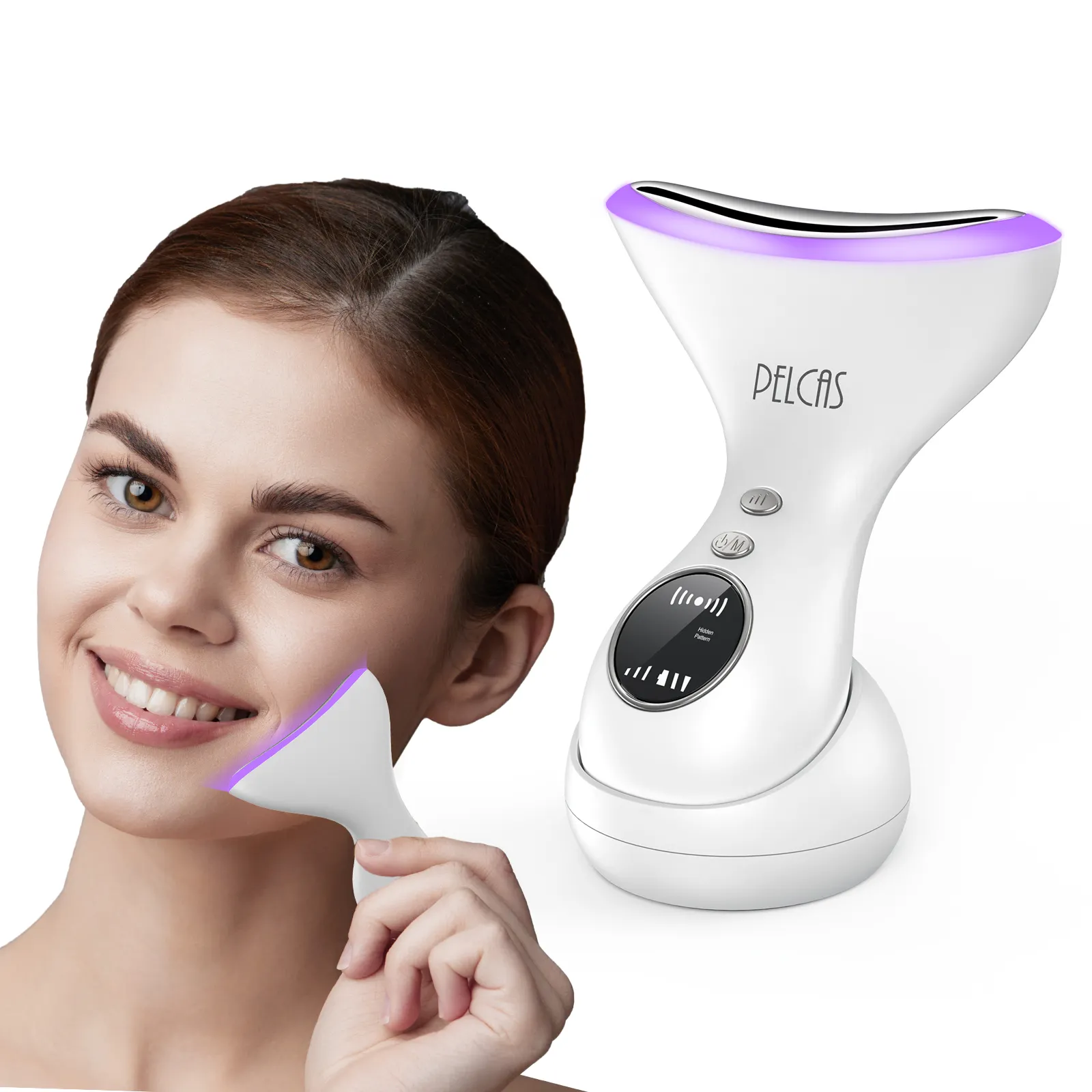 Home LED Therapy Face Lifting Machine Eye Facial Whitening Neck Massager Anti Aging Wrinkle Skin Face Lift Device