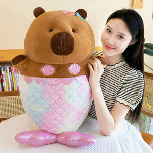 Peluche de Capibara Sirena, Juguete de Peluche, Muñeco Suave y Adorable, Kawaii, para Niñas, Regalo de Cumpleaños, Recuerdos de Fiesta - Product Image 2