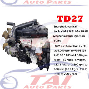 เครื่องยนต์ดีเซลแท้ มือสอง ยี่ห้อ TAI รุ่น TD27 ขนาด 2.4 ลิตร สำหรับรถยนต์นิสสัน พร้อมการรับประกัน 6 เดือน มีสินค้าในสต็อก บรรจุในกล่องไม้ - Product Image 5