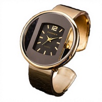 Damen Retro Open-Top Chronograph Uhr Quarzwerk 10mm Elegante Legierung Edelstahl Gliederarmband Modisch