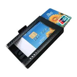 Vendita diretta in fabbrica Rfid blocco in metallo acciaio inossidabile in alluminio porta carte di credito custodia portafoglio portatile