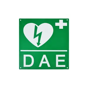WAP 3046 düz tip defibrilatör güvenlik işareti açık işaretleri dış anlamı AED duvar burcu