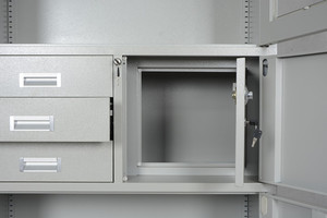 Armario de almacenamiento de archivos multiusos para oficina, diseño moderno, armario de libros de acero con cerradura - Product Image 4